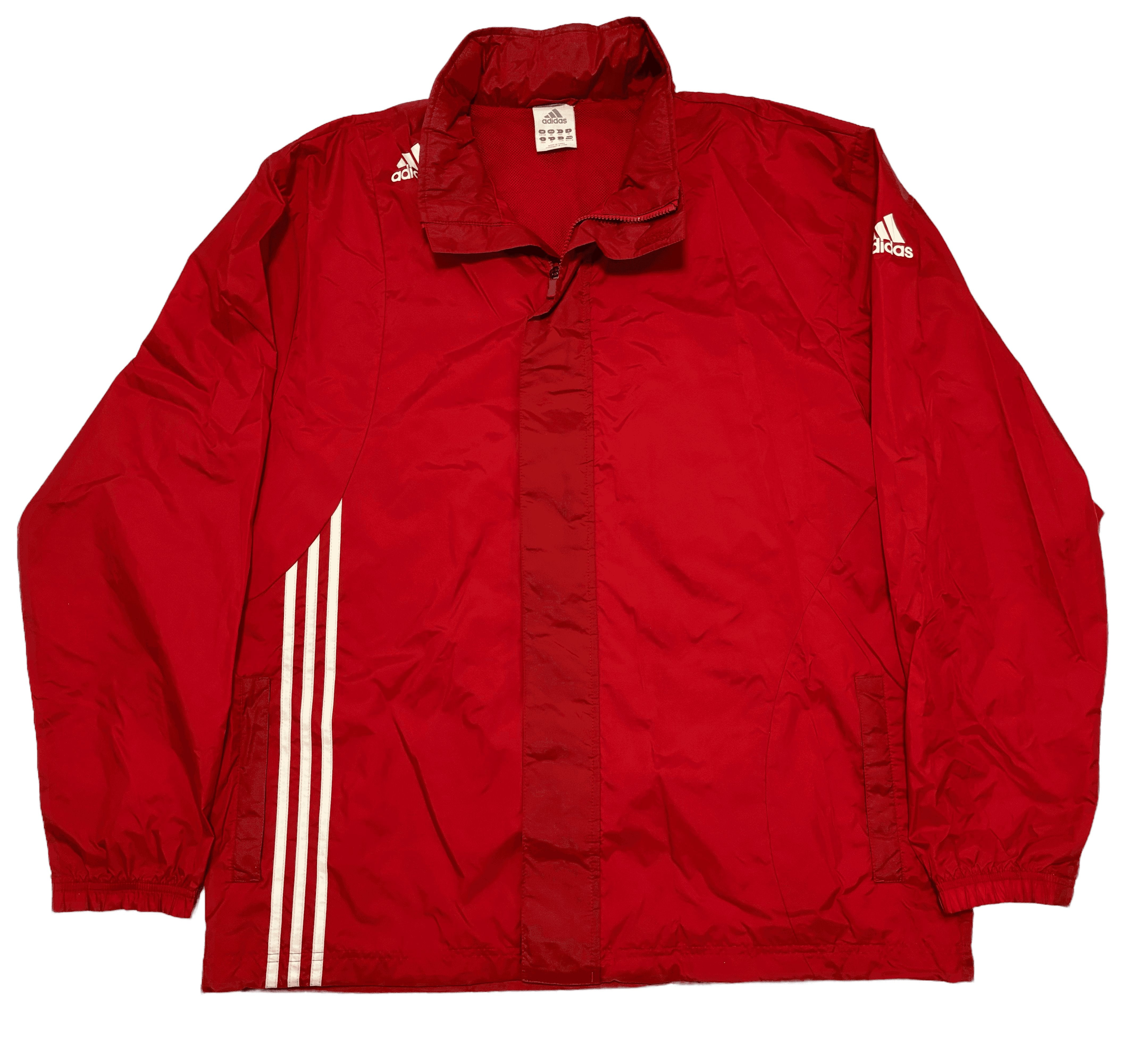 Red adidas cropped fashion jacket